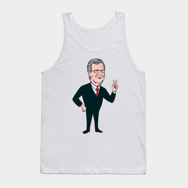 Jeb Bush Republican Candidate 2016 Cartoon Tank Top by retrovectors